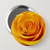 Yellow Rose Macro Ronde Button 4,0 Cm (Voorkant /achterkant)