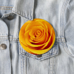 Yellow Rose Macro Ronde Button 4,0 Cm