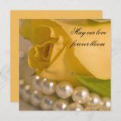 Yellow Rose Marriage/Elopement Announounement Aankondiging (Voorkant / Achterkant)