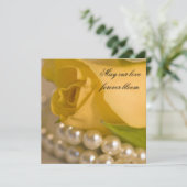 Yellow Rose Marriage/Elopement Announounement Aankondiging (Staand voorkant)