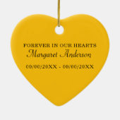 Yellow Rose Memorial  Keramisch Ornament (Achterkant)