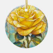 Yellow Rose Memorial Keramisch Ornament (Voorkant)