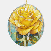 Yellow Rose Memorial Keramisch Ornament (Links)