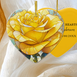 Yellow Rose Memorial  Keramisch Ornament
