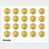 Yellow Rose met Design Retouradres Stickers (Vel)