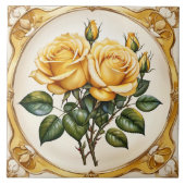 Yellow Rose Modern Mooi Collectie Tegeltje (Voorkant)