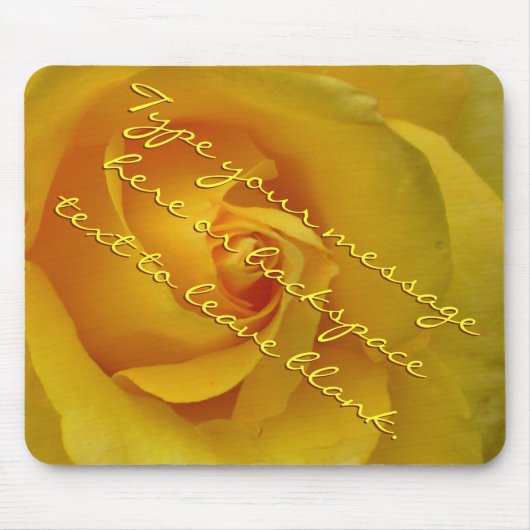 Yellow Rose Mousepad Persoonlijk Roos Mousepad Muismat (Voorkant)