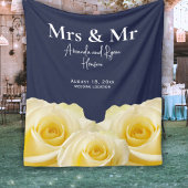 Yellow Rose Mrs. en de heer Bridal Couple Wedding  Fleece Deken
