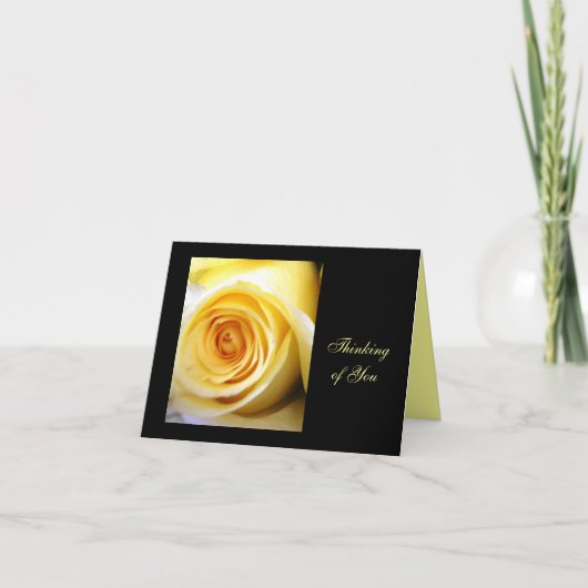 Yellow Rose Note Card Kaart (Voorkant)