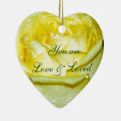 Yellow Rose of Love_ Keramisch Ornament (Rechts)