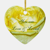 Yellow Rose of Love_ Keramisch Ornament (Voorkant)