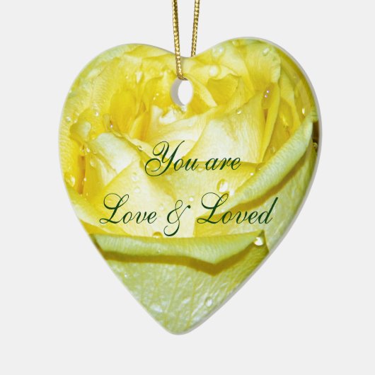 Yellow Rose of Love_ Keramisch Ornament (Links)