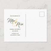 Yellow Rose of Texas - Gingham State Save the Date Briefkaart (Achterkant)