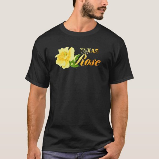 Yellow Rose of Texas Waterverf Classic Texas Roos T-shirt (Voorkant)