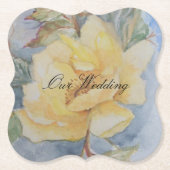 Yellow Rose Paper Onderzetter (Voorkant)
