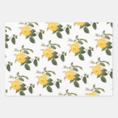 Yellow Rose Pattern Inpakpapier Vel (Voorkant 3)