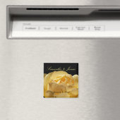 Yellow Rose Personal Wedding Magneet (Insitu (Vaatwasser))