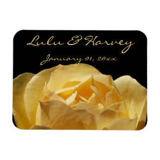 Yellow Rose Personal Wedding Magneet
