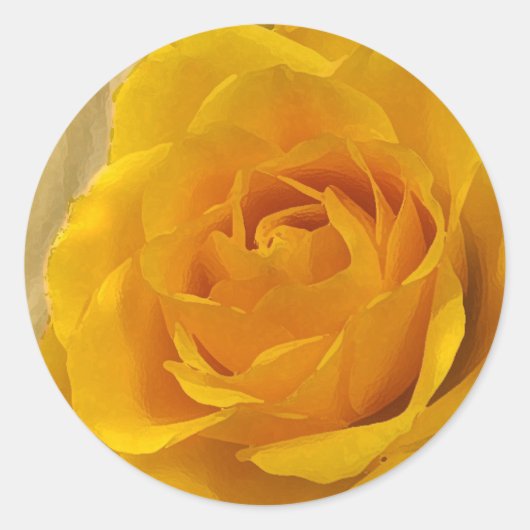 Yellow Rose Petals Ronde Sticker (Voorkant)