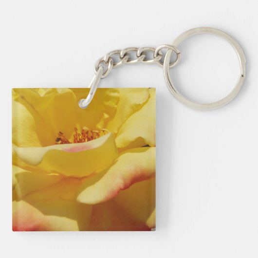 Yellow Rose Petals Sleutelhanger (Achterkant)