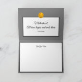 Yellow Rose Photo Pattern | Grijs Feestdagen Kaart (Binnen)