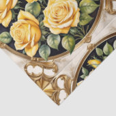 Yellow Rose Populair Mooi Collectie Tissuepapier (Detail)