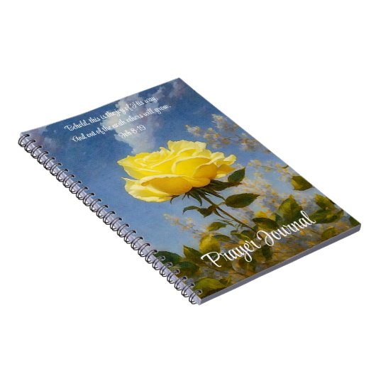 Yellow Rose Prayer Bijbelvers Dagboek Notitieboek (Rechterzijde)