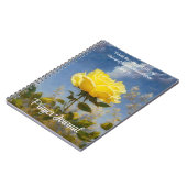 Yellow Rose Prayer Bijbelvers Dagboek Notitieboek (Linkerzijde)