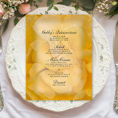 Yellow Rose Quinceañera Menu