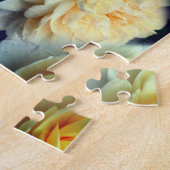 Yellow Rose Raindrops Lijst Creëer Uw eigen foto Legpuzzel (Zijkant)