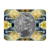 Yellow Rose Raindrops Lijst Creëer Uw eigen foto Magneet (Horizontaal)