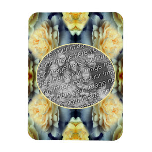 Yellow Rose Raindrops Lijst Creëer Uw eigen foto Magneet