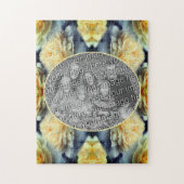 Yellow Rose Raindrops Lijst Voeg je eigen foto toe Legpuzzel (Verticaal)