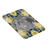 Yellow Rose Raindrops Lijst Voeg je eigen foto toe Magneet (Rechterzijde)