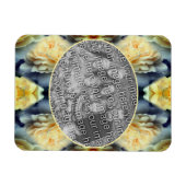 Yellow Rose Raindrops Lijst Voeg je eigen foto toe Magneet (Horizontaal)