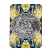 Yellow Rose Raindrops Lijst Voeg je eigen foto toe Magneet (Verticaal)