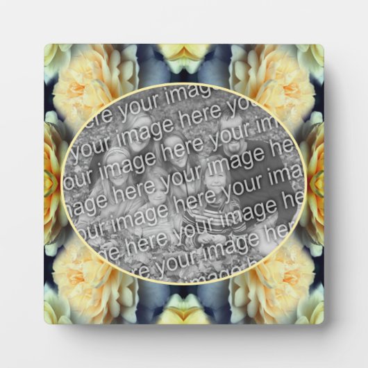 Yellow Rose Raindrops Voeg je eigen foto toe Fotoplaat (Voorkant)