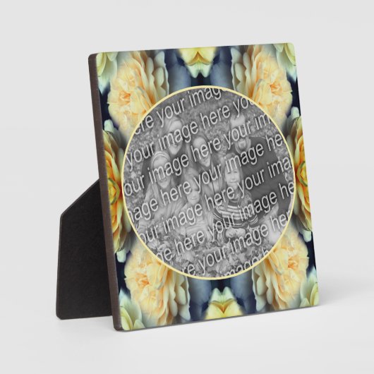 Yellow Rose Raindrops Voeg je eigen foto toe Fotoplaat (Voorkant)