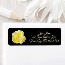 Yellow Rose Return-adreslabel Etiket
