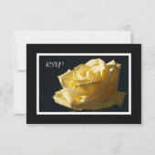 Yellow Rose RSVP Uitnodiging (Voorkant)