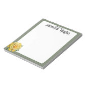 Yellow Rose Sage gepersonaliseerd bureau Notitieblok (Linkerzijde)