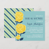 Yellow Rose Spring Flower Bridal Shower Invitation Kaart (Voorkant / Achterkant)