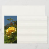 Yellow Rose Stationery Briefpapier (Voorkant / Achterkant)