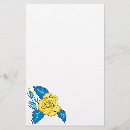 Yellow Rose Stationery Briefpapier (Voorkant)