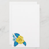Yellow Rose Stationery Briefpapier (Voorkant / Achterkant)
