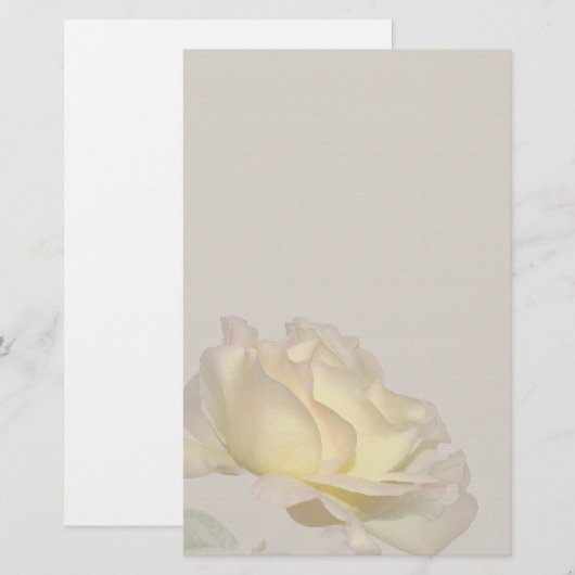 Yellow Rose Stationery Briefpapier (Voorkant / Achterkant)