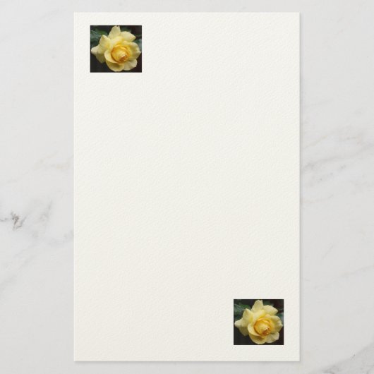 Yellow Rose Stationery Briefpapier (Voorkant)