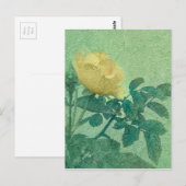 Yellow Rose Style Foto Briefkaart (Voorkant / Achterkant)