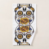 Yellow Rose Sugar Skull Bad Handdoek (Handdoek)