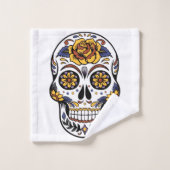 Yellow Rose Sugar Skull Bad Handdoek (Wasdoekje)